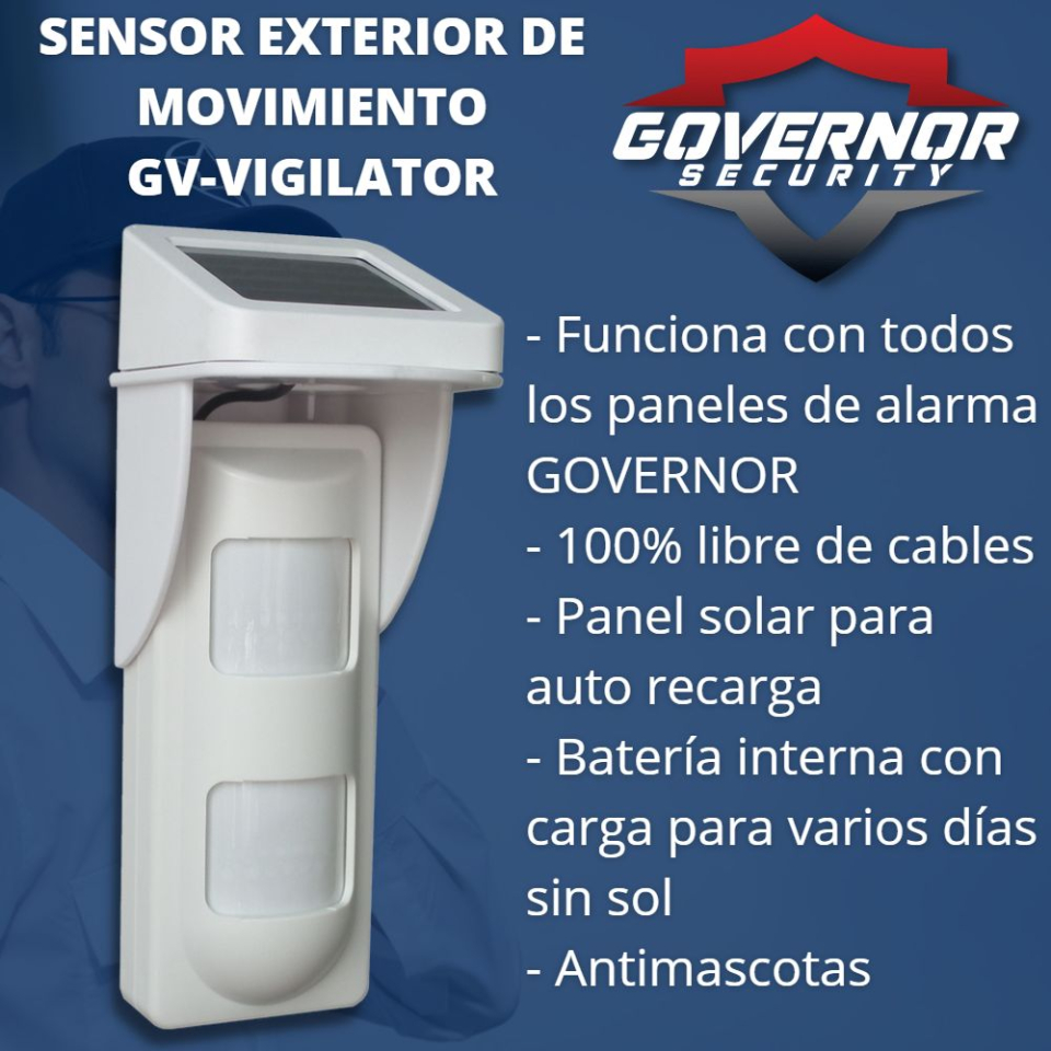 Sensor movimiento Anti mascotas para exterior